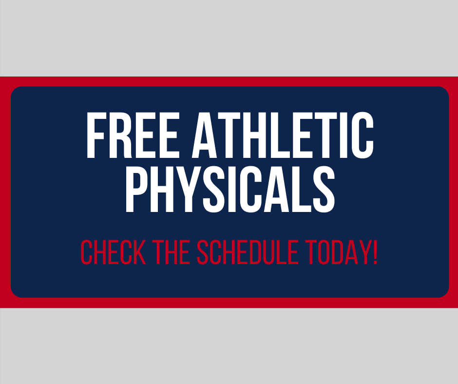 Schedule set for free athletic physicals