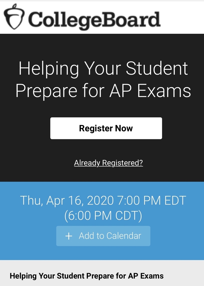 AP TESTING WEBINAR 4/16/2020