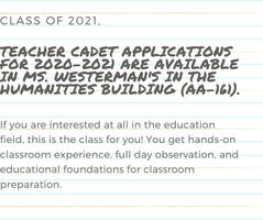 TEACHER CADET