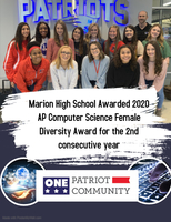Marion High School Awarded 2020 AP Computer Science Female Diversity Award for the 2nd consecutive year