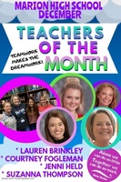 DEC. TEACHERS OF THE MONTH