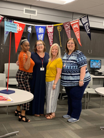 Counselors welcoming teachers on first day!!!