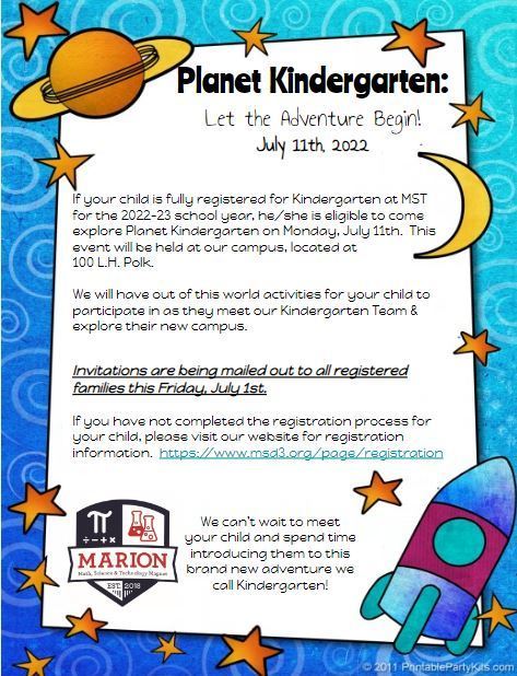 Planet Kindergarten 22-23