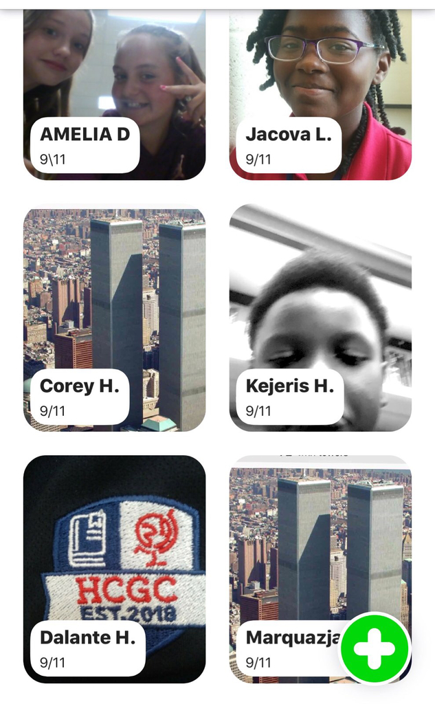 Screenshot for an app with students’ faces