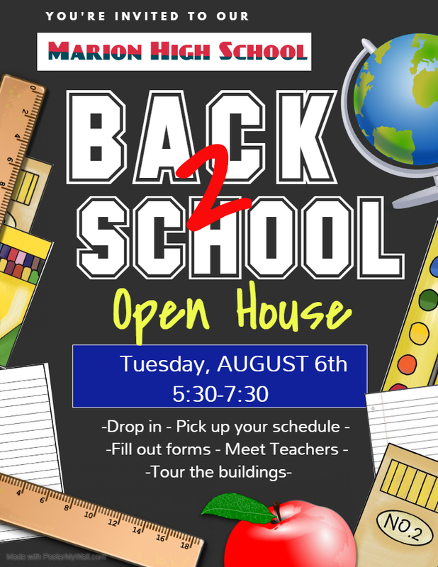 Mon. Aug. 29 is Back to School Open House